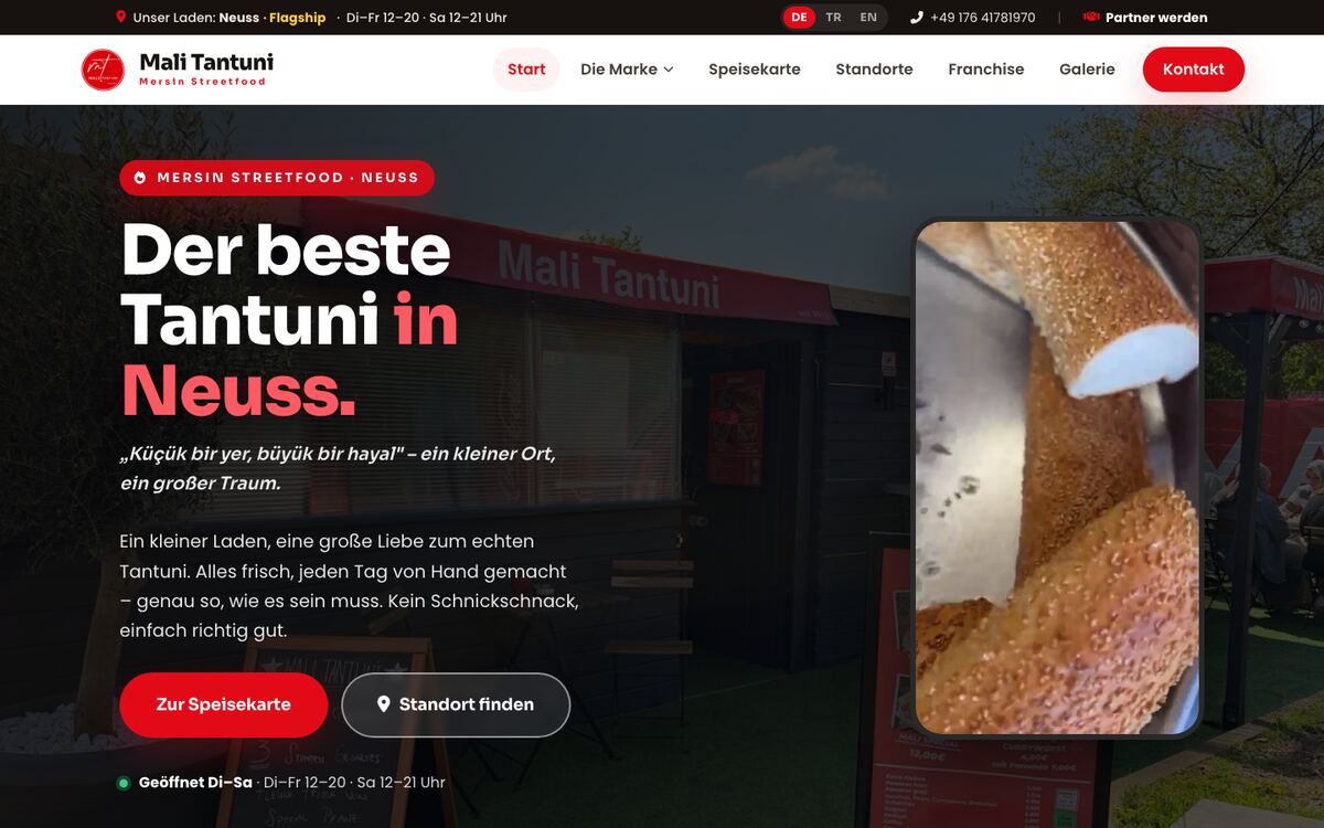 Website von Mali Tantuni in Neuss